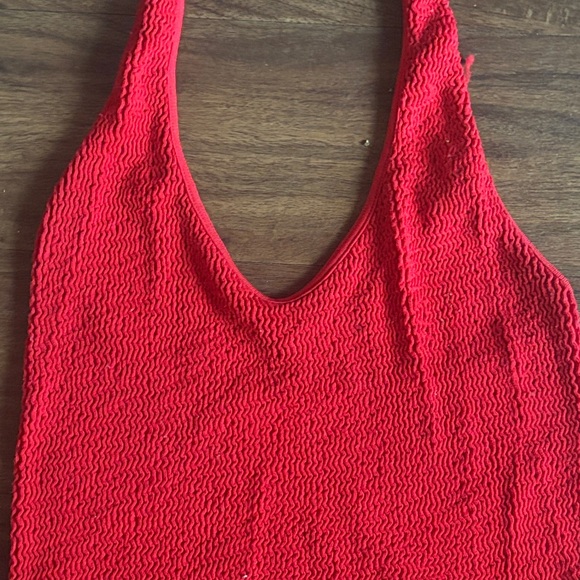 Vibrant Red Halter Neck Camisole - Picture 2 of 3